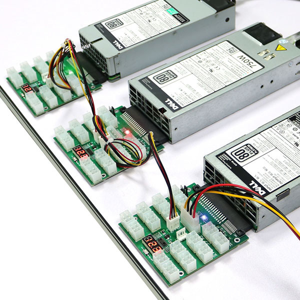 ATX 16x 6Pin Power Supply Breakout Board Adapter For Dell Brand / PSU / BTC Mining