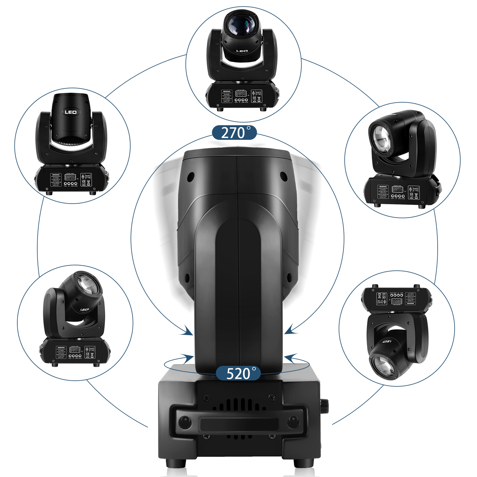 50000 Hours Working Time RGBW Emitting Color 130W Stage Effect Moving Head Beam Light