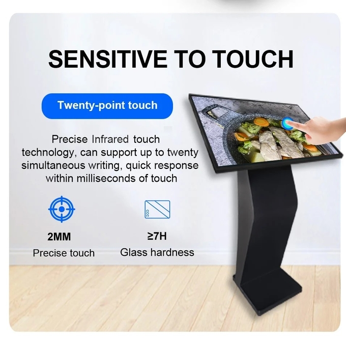 Vertical Interactive Kiosk 49'' All In One Horizontal Multimedia Display Android Windows