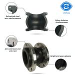 6 Flanged Rubber Expansion Joint With Rubber Flange For Water Ansi 150lb Epdm
