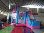 Princess Pink Durable PVC Castle Combo Bounce House Rental Business Use