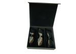 3 Slots Eyeglasses Display Box Recycled Paper / Wood / Velvet Material