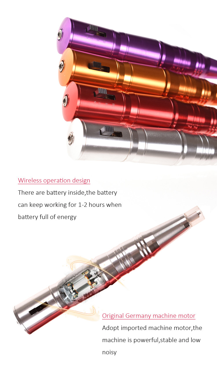Wireless Microblading Semi Permanent Makeup Tattoo Machine Pen For Eyebrow And Lip
