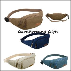 Wholesale customed gift cheapest promotional canvas travel sports waist bag from china suppliers
