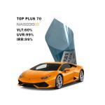 Black Blue Color Car Window Tinting Film Anti UV Ultra Clear Nasido Top Plus 70