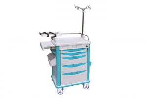 China Simple Style Plastic Medical Emergency Trolley Cart Back Without Accessory  (ALS-ET118J) on sale