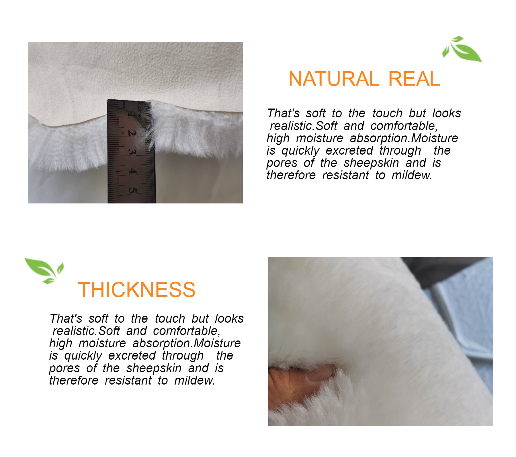 Shaggy Shearling Sheepskin Throw Blanket Fur Carpet Rug