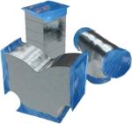 Blue Tint Color Temporary Duct Cover Film For HVAC Ducts Surface Protection