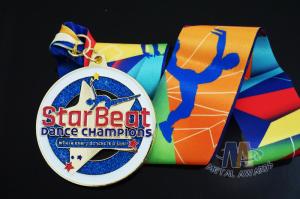 Wholesale Star Logo Round Shape And Dancing Despoke Custom Sports Medals With Glitters Colors from china suppliers
