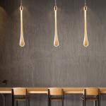 Raindrop Golden Single Head Small Chandelier Luxury Copper Glass Led Hanging