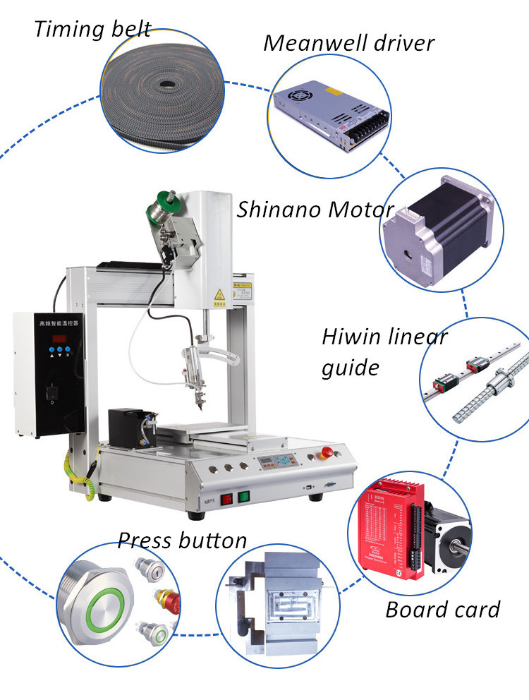 Automatic Soldering Robot for LSI IC BGA DVD Audio Equipment and More with Iron Head Alignment