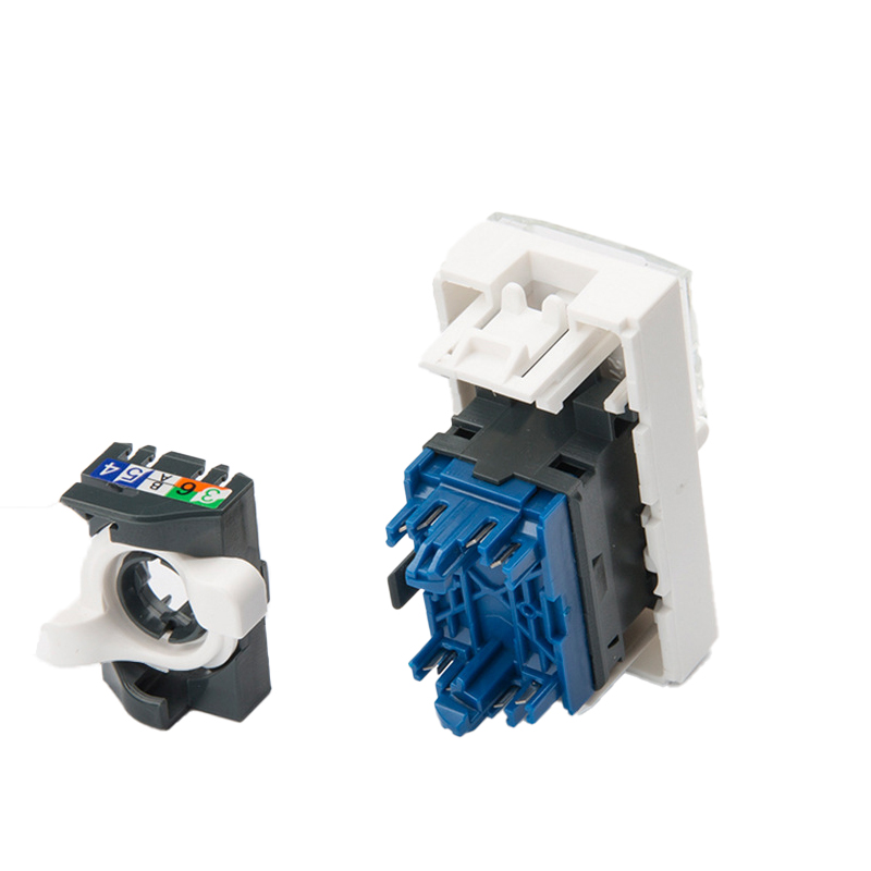 Female RJ45 Modular Jack 45*22.5 UTP CAT6 Single CAT6A Module 76571 Keystone Jack