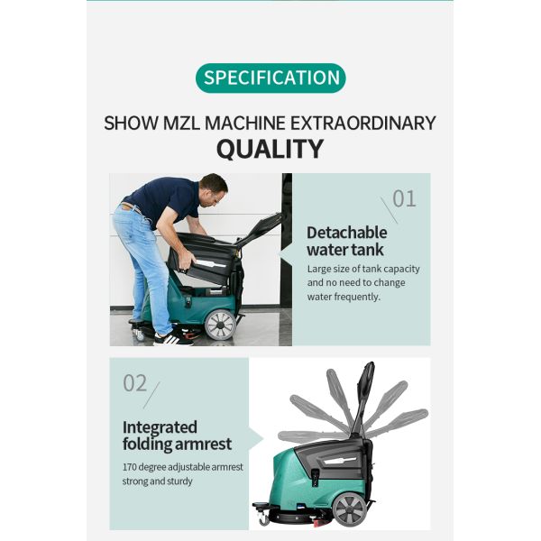 Floor Cleaning Scrubbing Machine Battery Powered Commercial Floor Scrubber Single Disc Floor Scrubber