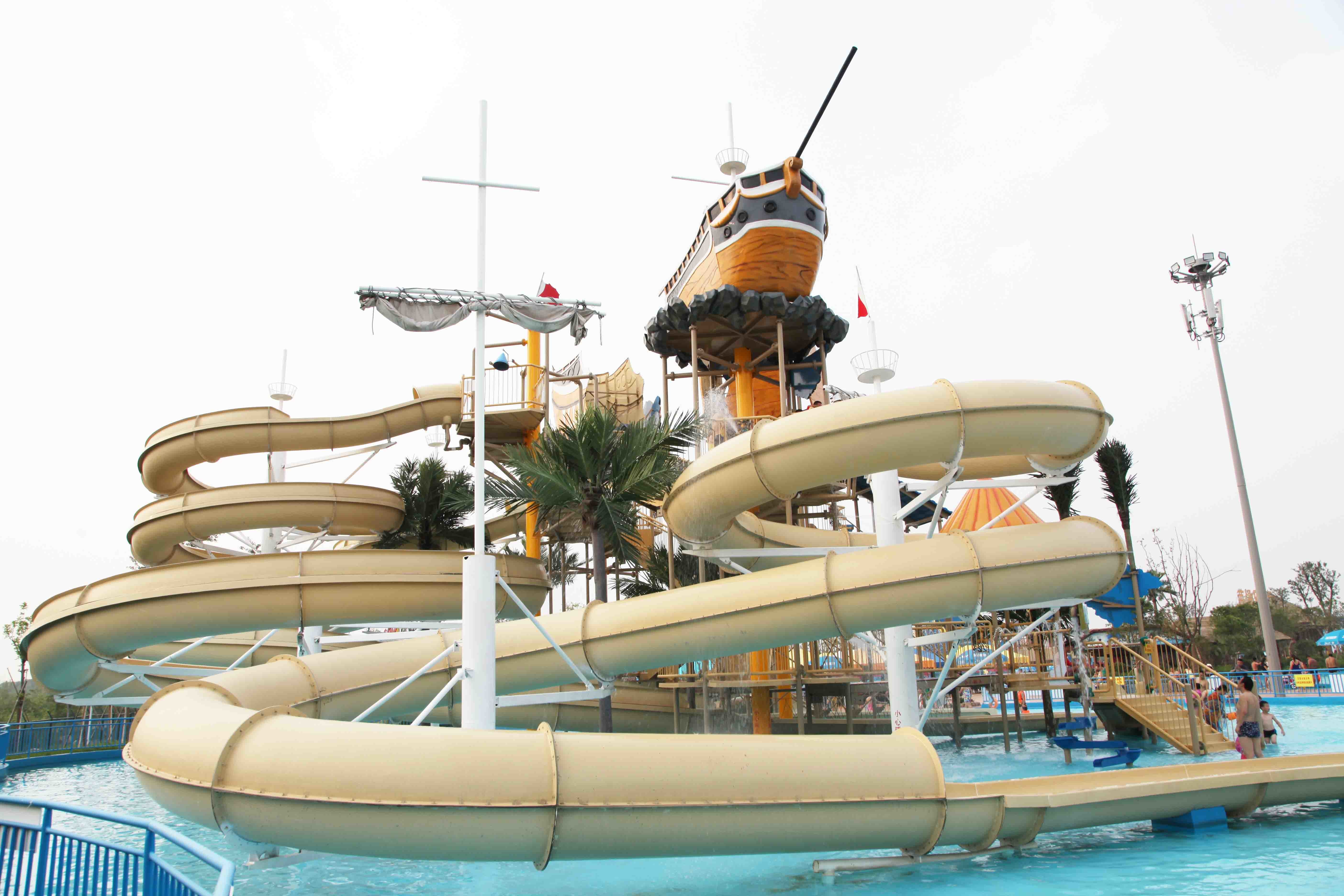 Giant Hotel Aqua Playground Children / Adults Friendly Water Slides
