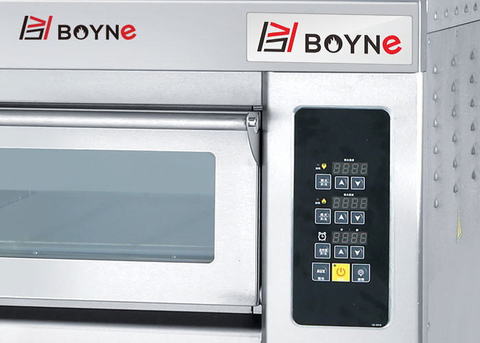 Three Layer Six Trays Deck Oven With Long Glass Electric 380v with digital computer