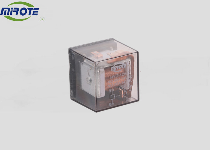 Transparent Cover 80 Amp Automotive Relay , 24 Volt Relay 4 Pin With Metal Sheet And Led Light