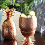 Customized Rose Gold Plated Cocktail Pineapple Cup Stainless Steel Pineapple