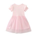 Girls' Pink Dress Summer New Fashion Print Cartoon Design Princess Dress Short