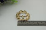 Custom hardware accessories 22 mm gold lace butterfly shape pin belt buckle for