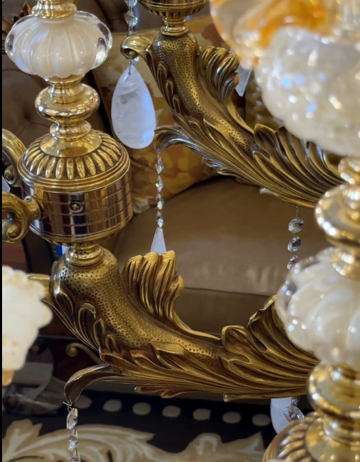 Large Crystal Flower Chandelier