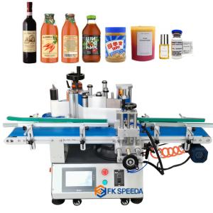 Wholesale Desktop Round Rod Glass Bottle Labeling Machine for Automatic Honey Lip Balm Packaging from china suppliers