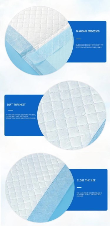 Hospital Medical Waterproof PE Film Adult Nursing Pad
