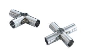 Wholesale Cold Roll Stamping Metal Pipe Connectors , 2.3mm Thickness Nickel Metal Pipe Joints from china suppliers