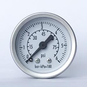 Wholesale 75 Psi Back Mount Manometer 6 Bar Pressure Gauge 40mm Dial Stainless Steel Case from china suppliers