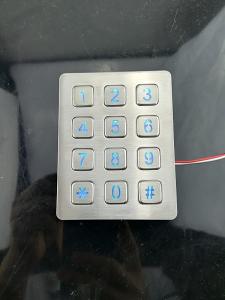 Wholesale 12 keys Panel mounted stainless steel illuminanted keypad with male pin out connector from china suppliers