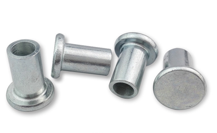 Zinc Plated Steel Flat Head Semi Tubular Rivet Grade 8.8 Hollow End High Strength