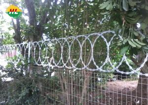 Wholesale Anti Theft Concertina Razor Wire Fence , Flat Loop BTO 22 Razor Wire from china suppliers