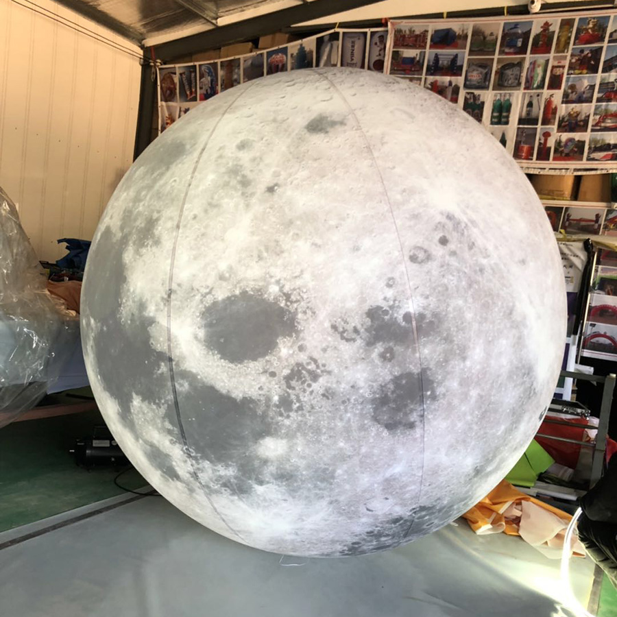 Inflatable Moon Balloon with Led Light Giant Advertising Decoration Inflatable Moon Model Large