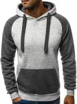 Winter Long Sleeve 60 Cotton 40 Acrylic Hooded Standard Color Block Pocket Slim