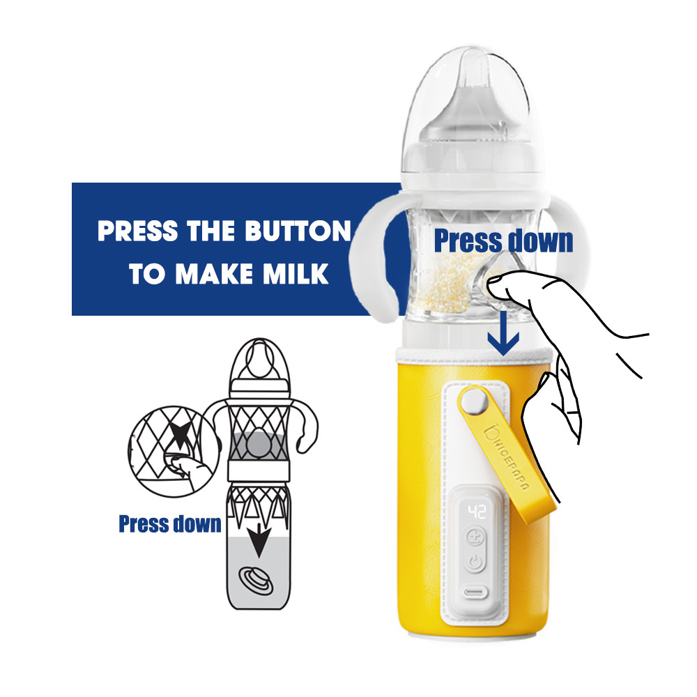 Fast Rush Self Mixing Baby Bottles With Formula Dispenser Adjustable Temperature Warmer