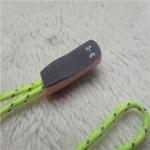 Fluorescent Green Rope Eye Catching Rubber Zipper Puller For Outdoor Sportswear