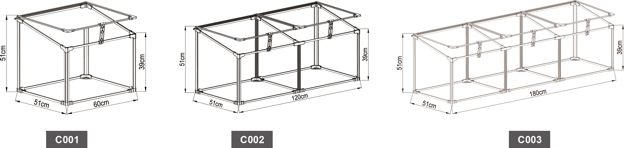 4mm Cold Frame Greenhouse , 1.0mm Flower Power Greenhouse