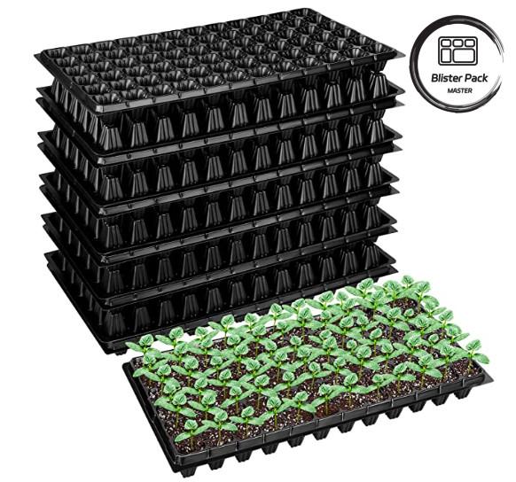 72-Hole Seedling Raising Plastic Seedling Trays Eco Friendly Indoor Plant