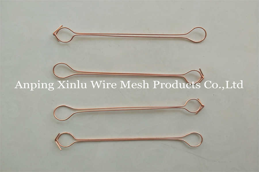 3 - 12 Inch Metal Copper Twin Wire double loop Bar Tie 350 - 550mpa Anti Rust Galvanized Rebar Tie Wire