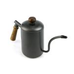 Black Stainless Steel Coffee Pot Coffee Drip Kettle With Wooden Handle