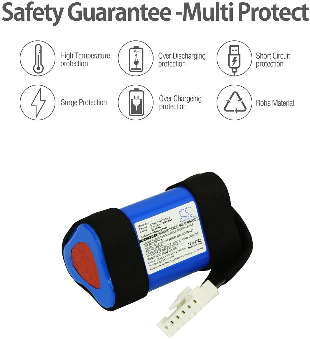 Charge 4 Charge 4BLK Charge 4J 1INR19/66-3 ID998 SUN-INTE-118 Tamex Wireless Speaker Replacement Battery