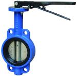 EN593 Design Wafer Butterfly Valve Non Toxic Epoxy Resin Coated Inner Cavity