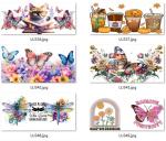 OEM UV Cup Wraps UV 3D Transfer Labels 9.3*4.1 Inches