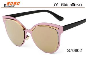 Wholesale Womens Fashion Retro Cat Eye Mirrored Sunglasses Designer Glasses Shades Eyewear from china suppliers