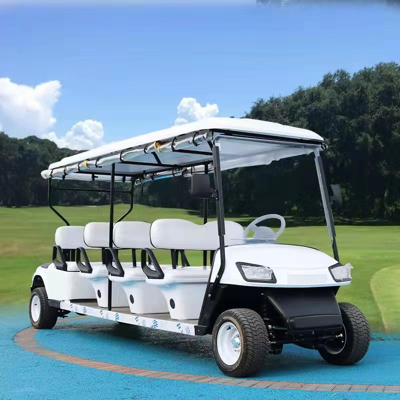 Left Hand Drive Electric Golf Buggy Lithium Battery Operated Golf Carts 2-10 Seats