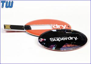 Wholesale Oval Card Design USB Pen Drive Full Color Digital Printing Advertising Gifts from china suppliers