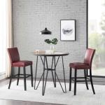 Wood Color 48.03" X 48.03" X 30.7" Simple Modern Dining Table / Round Dinner