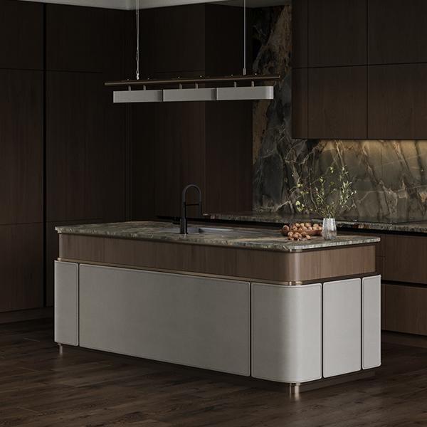 Luxury Complete Full Set EB Board Kitchen Cabinet Manufacturer Furniture Solid