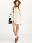 Bohemian White Dress Sexy Beach Tunic Women Casual