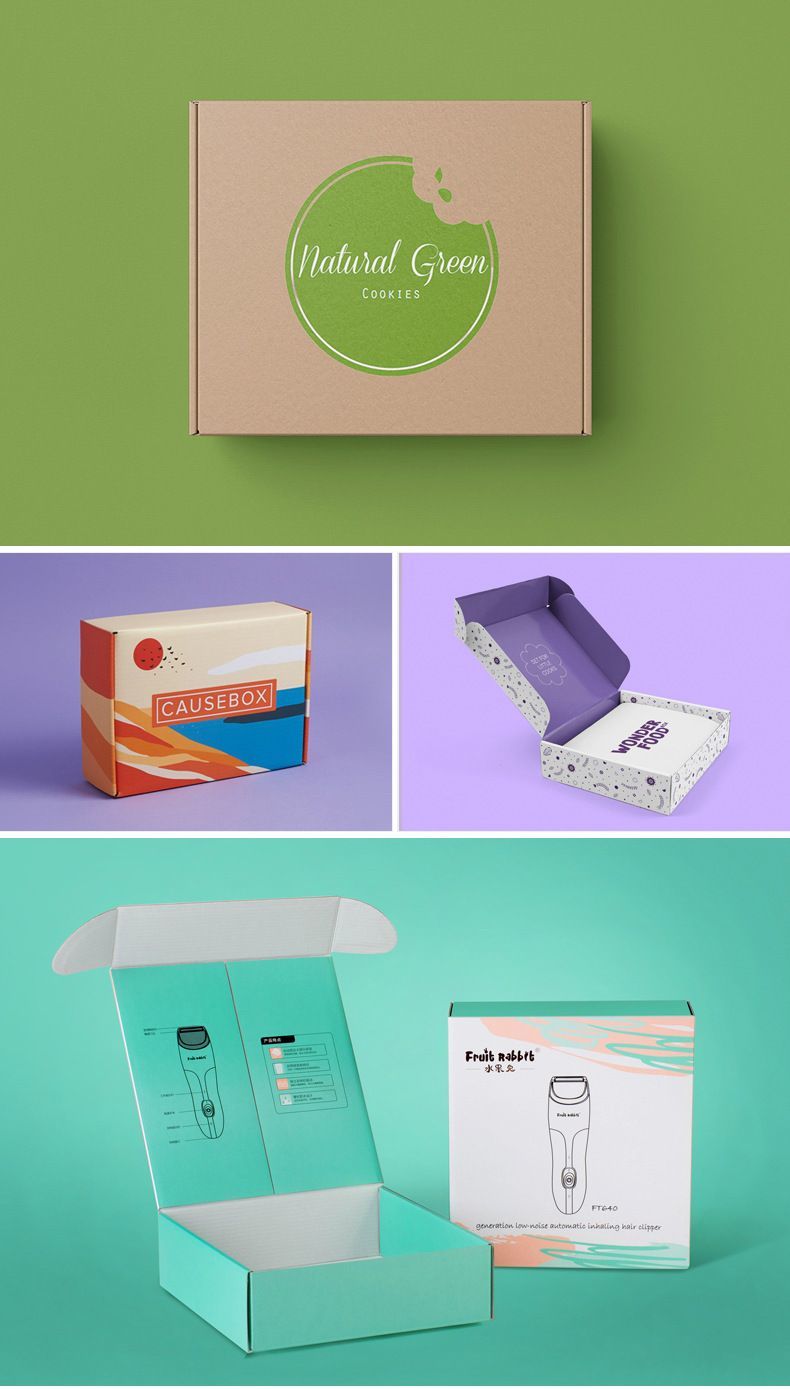 Retail Online Store Packing Rigid Cardboard Paper Corrugated Mailer Box Wholesale Retail Packaging Empty Mailing Folding Carton Boxes for Luxury Clothing Brand