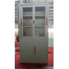 Buy cheap Glass/steel door swing open steel cupboard cabinet Knocked down structure/white from wholesalers